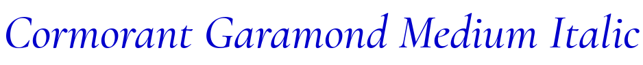 Cormorant Garamond Medium Italic police de caractère